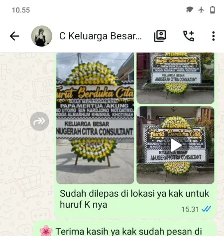 Pengiriman Papan Bunga Duka Margonda